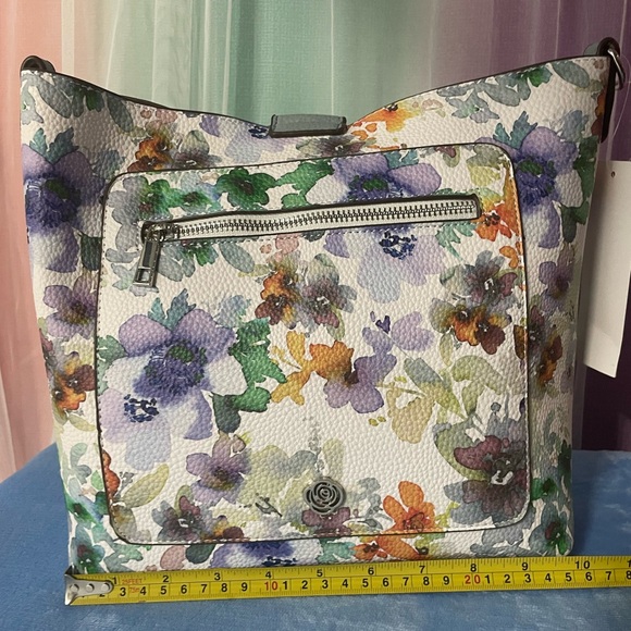 Carlos by Carlos Santana Floral Women's Bag with Silver Metal Accents - Picture 11 of 12